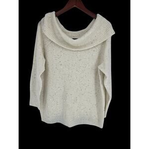 Chico's Touch of Sparkle Sweater Sequin Women's Size 2 (Large)